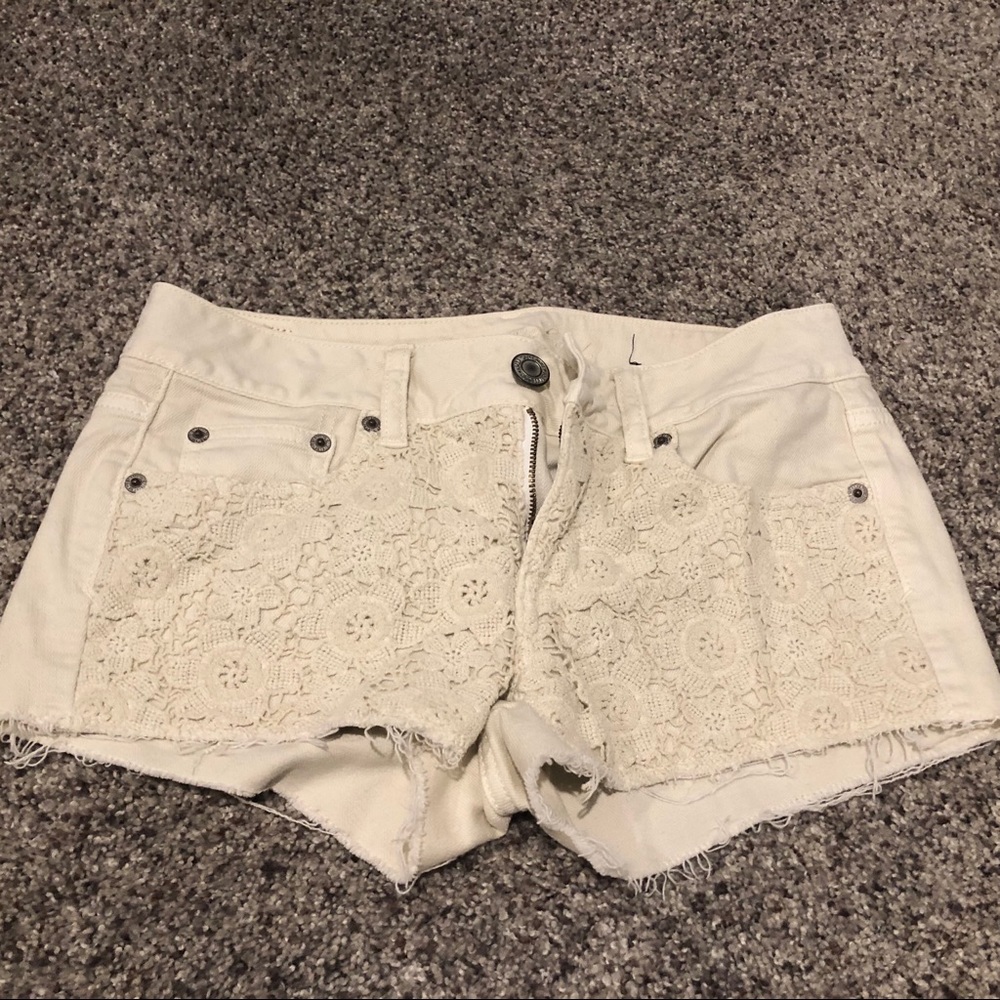 American Eagle lace/jean shorts size 2
